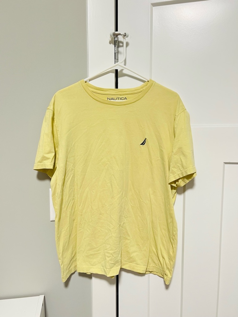 Nautica Men’s Light Yellow Sail Logo Tee